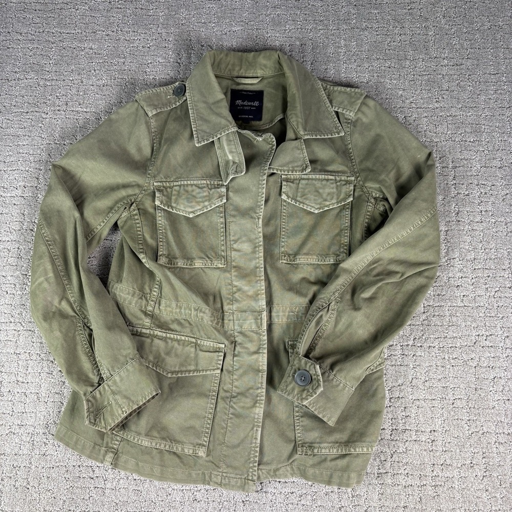 Madewell JacketOutbound Military Look Olive Green Canvas Size Small